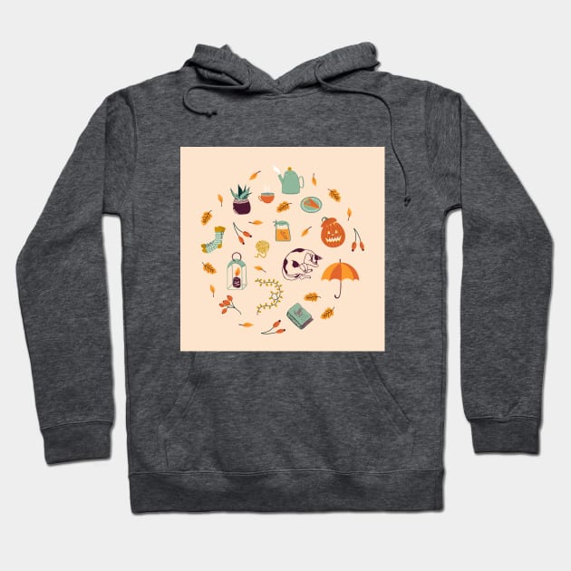 Set of different autumn elements Hoodie by DanielK